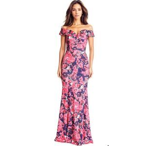 RENE RUIZ DRESS COLLECTION FORMAL GOWN OFF THE SHOULDER DRESS SZ 14